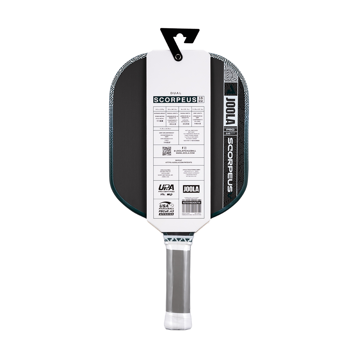 JOOLA Collin Johns Scorpeus Pro V 16mm Pickleball Paddle